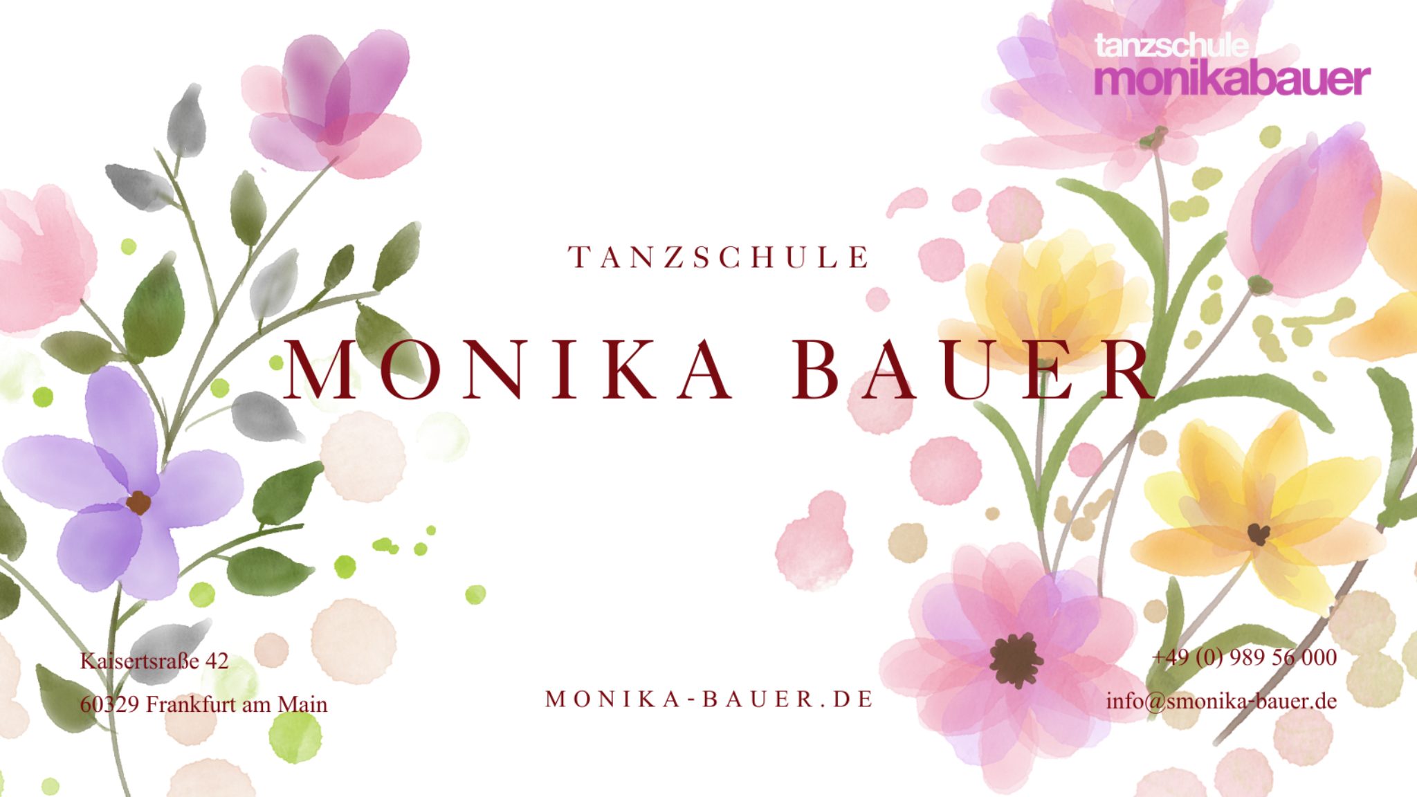 Tanzschule Monika Bauer – Gutschein Motiv Muttertag