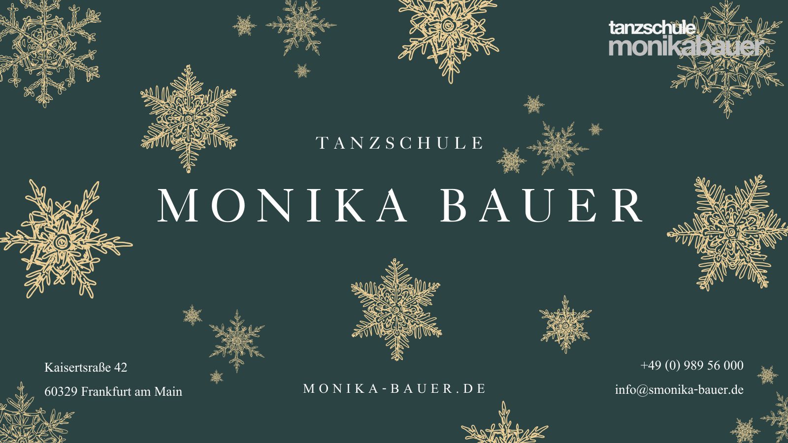 Tanzschule Monika Bauer – Gutschein Motiv Weihnachten